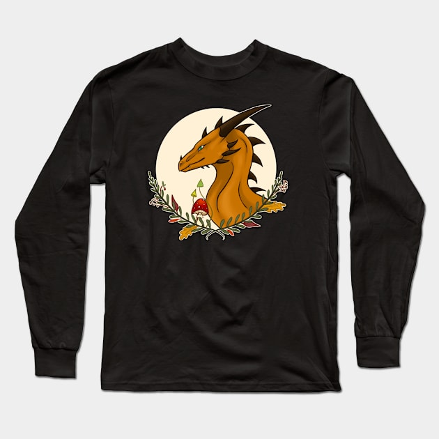 Autumn Dragon Long Sleeve T-Shirt by Klepsi